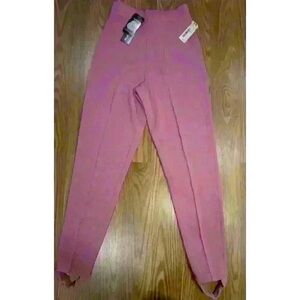 NWT Andrea Jovine All Pure Wool Pink Stirrup Pants, Size S